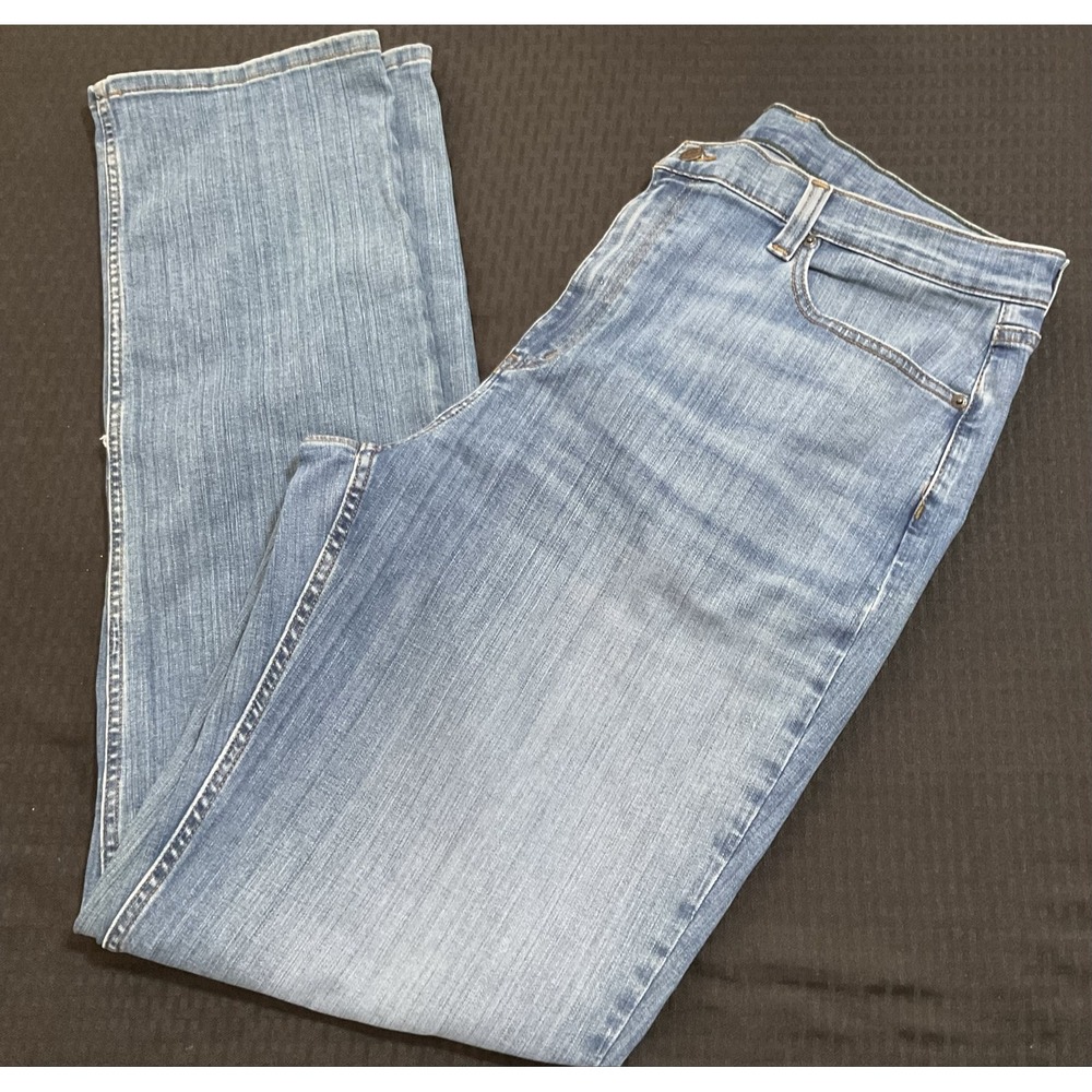 L.L.Bean 1912 Jeans Mens 37x35 (true) Blue Wash Regular Fit Straight Leg Denim